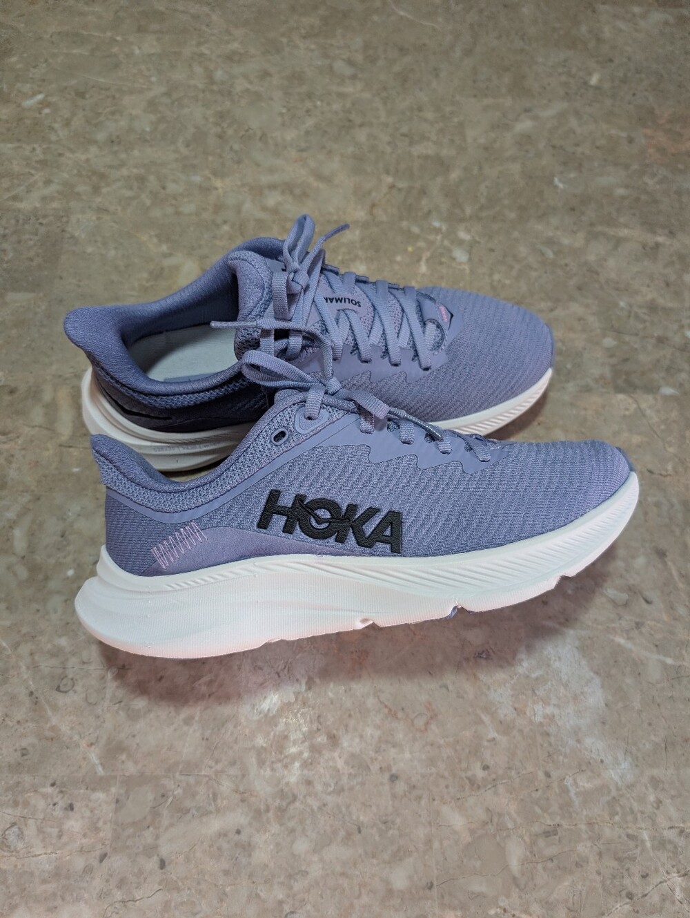 Hoka One Solimar White -Wild Indigo Running Cushioned Shoes Women's Size 7.5B - Picture 12 of 13